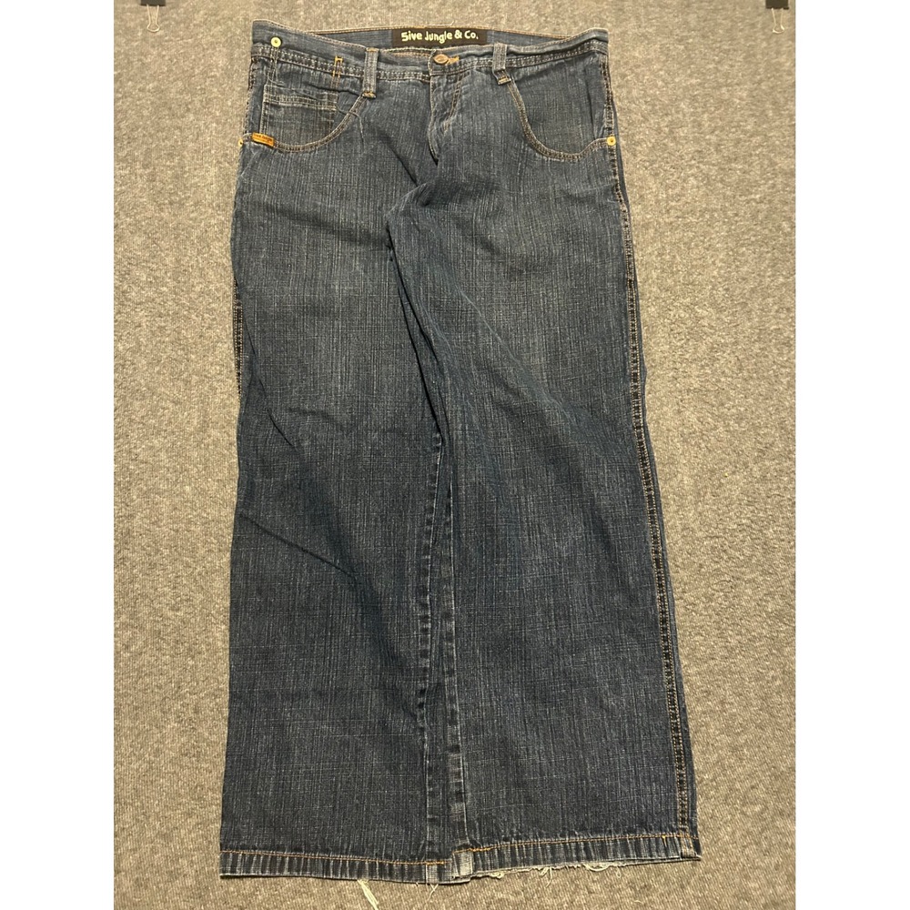 Five jungle & co baggy jeans denim skater Y2K loose fit 38X30 hip hop